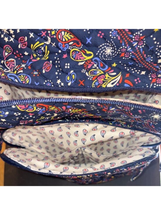 Vera Bradley Bancroft Backpack Starry Paisley Quilted Cotton